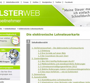 Screenshot www.elster.de
